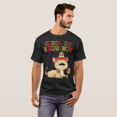 Cinco De Mayo Cinco De Meow Wow T - shirts Cat Kin (Voorkant volledig)