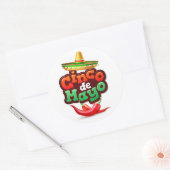 Cinco De Mayo Classic Round Sticker (Envelop)