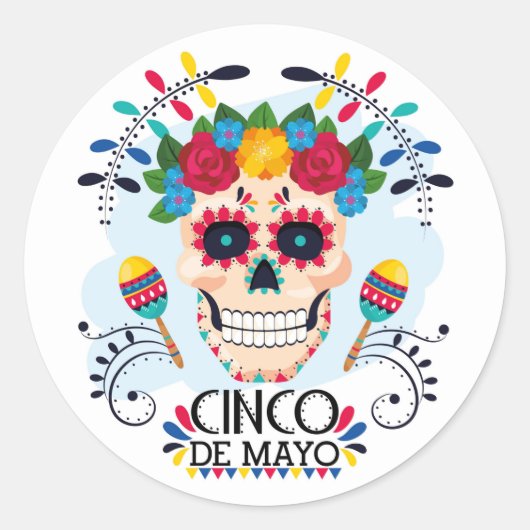 Cinco De Mayo Classic Round Sticker (Voorkant)