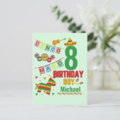 Cinco de Mayo Colorful Birthday Boy Fiesta Party Briefkaart (Staand voorkant)
