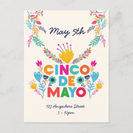 Cinco de Mayo Colorful Invitation Briefkaart