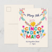 Cinco de Mayo Colorful Invitation Briefkaart (Voorkant / Achterkant)