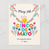 Cinco de Mayo Colorful Invitation Briefkaart (Voorkant)