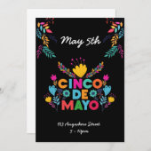Cinco de Mayo Colorful Invitation Kaart (Voorkant / Achterkant)