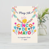 Cinco de Mayo Colorful Kaart (Staand voorkant)