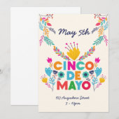 Cinco de Mayo Colorful Kaart (Voorkant / Achterkant)
