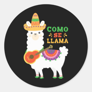 Cinco de Mayo Como Se Llama Shirt Grappig Wat ben Ronde Sticker