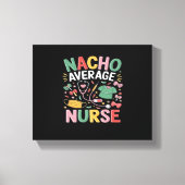 Cinco de Mayo Coquette Bow Nacho Gemiddelde Nurse Canvas Afdruk (Voorkant)