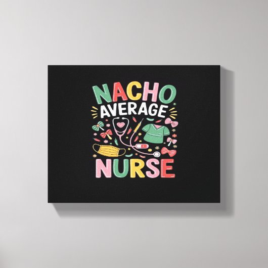 Cinco de Mayo Coquette Bow Nacho Gemiddelde Nurse  Canvas Afdruk (Voorkant)