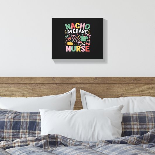 Cinco de Mayo Coquette Bow Nacho Gemiddelde Nurse Canvas Afdruk (Insitu (Slaapkamer))
