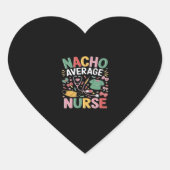 Cinco de Mayo Coquette Bow Nacho Gemiddelde Nurse  Hart Sticker (Voorkant)