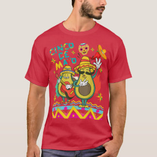 cinco de mayo costume Avocados Plays Guitar T-shirt