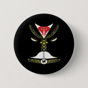 Cinco De Mayo Costume Mexican Mariachi Charro Part Ronde Button 5,7 Cm