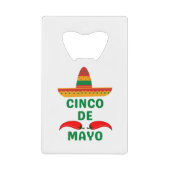 Cinco De Mayo Creditkaart Flessenopener (Voorkant)