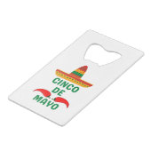 Cinco De Mayo Creditkaart Flessenopener (Voorkant Gekanteld)