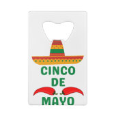 Cinco De Mayo Creditkaart Flessenopener (Achterkant)