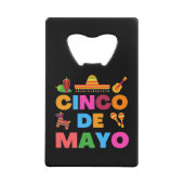 Cinco De Mayo Creditkaart Flessenopener (Voorkant)
