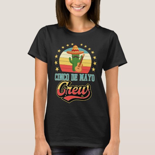 Cinco De Mayo Crew Matching Group Sombrero Mariach T-shirt (Voorkant)