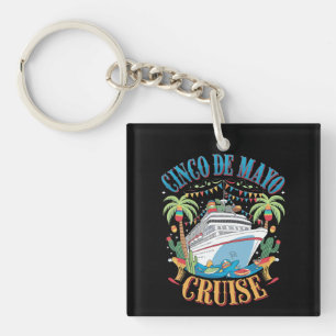 Cinco De Mayo Cruise Mexico Mexicaans Schip Feest Sleutelhanger