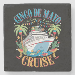 Cinco De Mayo Cruise Mexico Mexicaans Schip Feest Stenen Onderzetter