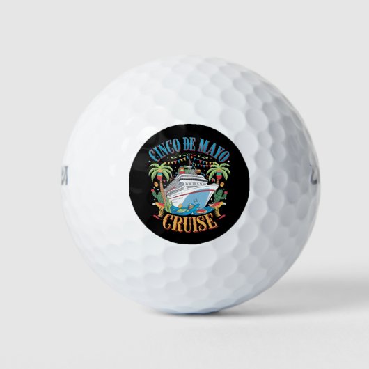 Cinco de Mayo Cruise Mexico Mexicaanse schip Fiest Golfballen (Voorkant)