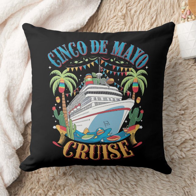 Cinco de Mayo Cruise Mexico Mexicaanse schip Fiest Kussen (Deken)