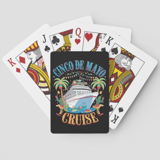 Cinco de Mayo Cruise Mexico Mexicaanse schip Fiest Pokerkaarten (Achterkant)