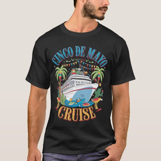 Cinco de Mayo Cruise Mexico Mexicaanse schip Fiest T-shirt (Voorkant)