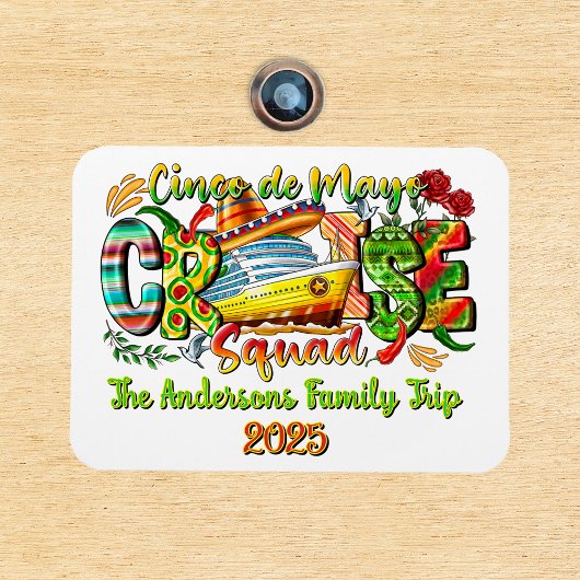 Cinco de Mayo Cruise Shirt Aangepaste naam en jaar Magneet