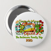 Cinco De Mayo Cruise Shirt Aangepaste Naam & Jaar Ronde Button 4,0 Cm (Voorkant /achterkant)