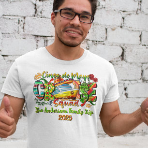 Cinco De Mayo Cruise-shirt Aangepaste Naam & Jaar T-shirt
