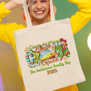 Cinco De Mayo Cruise-shirt met eigen naam en jaar Tote Bag