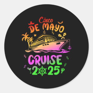 Cinco De Mayo Cruiseschip 2025 Familie Squad Match Ronde Sticker