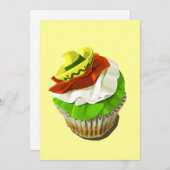 Cinco de Mayo cupcake-uitnodiging Kaart (Voorkant / Achterkant)