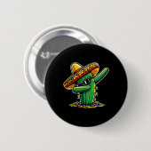 Cinco de Mayo Dabbing Cactus Funny Mexican Boys To Ronde Button 5,7 Cm (Voorkant /achterkant)