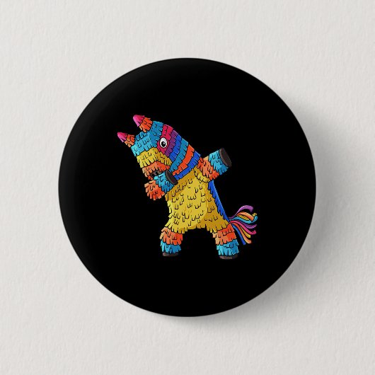 Cinco De Mayo Dabbing Donkey Pinata Funny Mexican Ronde Button 5,7 Cm (Voorkant)