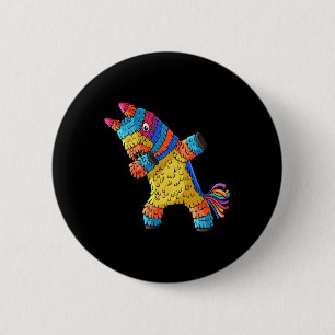 Cinco de Mayo Dabbing Donkey Pinata Plezierige Mex Ronde Button 5,7 Cm