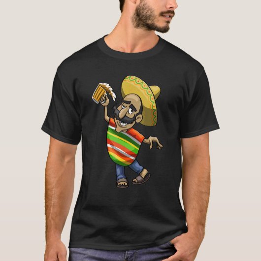 Cinco De Mayo Dabbing Dronken Oom Vrouwen Mexicaan T-shirt (Voorkant)