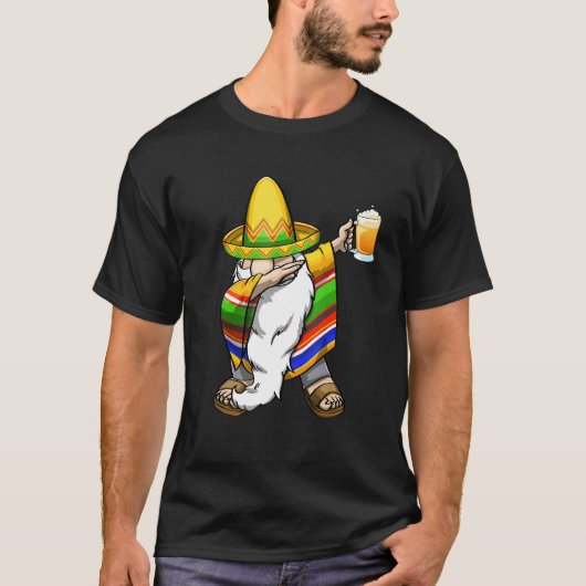 Cinco de Mayo Dabbing Gnome Beer Women Mexican Cel T-shirt (Voorkant)