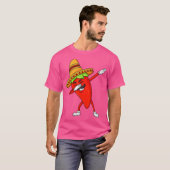 Cinco de Mayo Dabbing Hot Jalapeno Pepper Funny Bo T-shirt (Voorkant volledig)