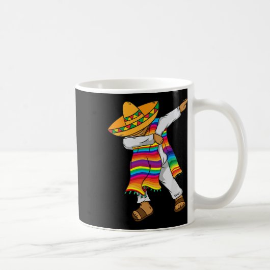 Cinco De Mayo Dabbing Mexicaans Poncho Kinder Peut Koffiemok (Rechts)