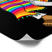 Cinco De Mayo Dabbing Mexicaans Poncho Kinder Peut Poster (Hoek)