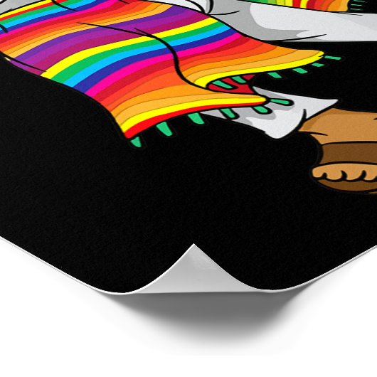 Cinco De Mayo Dabbing Mexicaans Poncho Kinder Peut Poster (Hoek)