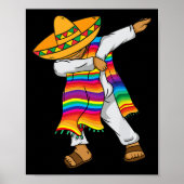 Cinco De Mayo Dabbing Mexicaans Poncho Kinder Peut Poster (Voorkant)