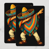 Cinco de Mayo Dabbing Mexicaanse Poncho Kaart (Voorkant / Achterkant)