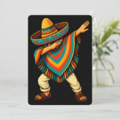 Cinco de Mayo Dabbing Mexicaanse Poncho Kaart (Staand voorkant)