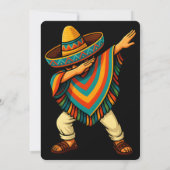 Cinco de Mayo Dabbing Mexicaanse Poncho Kaart (Achterkant)