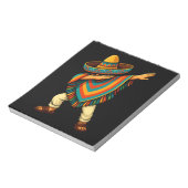 Cinco de Mayo Dabbing Mexicaanse Poncho Notitieblok (Linkerzijde)
