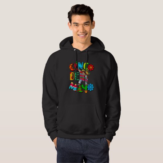 Cinco De Mayo Dabbing Mexican Poncho Party Fiesta  Hoodie (Voorkant volledig)