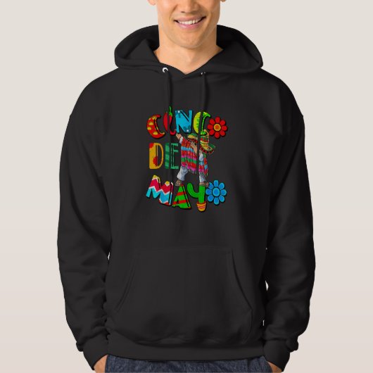 Cinco De Mayo Dabbing Mexican Poncho Party Fiesta  Hoodie (Voorkant)